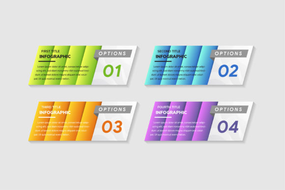 Diagonal Gradient Infographic Four: Visualizing Business Comparisons