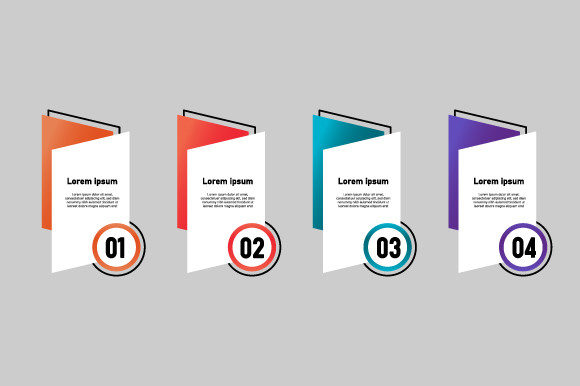 Elevating Corporate Communication with Set Colorful Abstract Business Infograph Assets