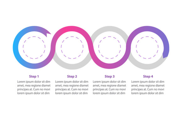 Empty Bright Flowchart Infographic Template