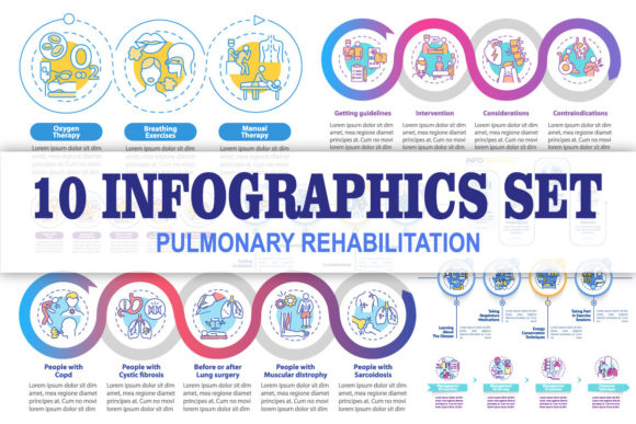 Pulmonary Rehabilitation Infographic Set: Designing for Clarity and Clinical Accuracy