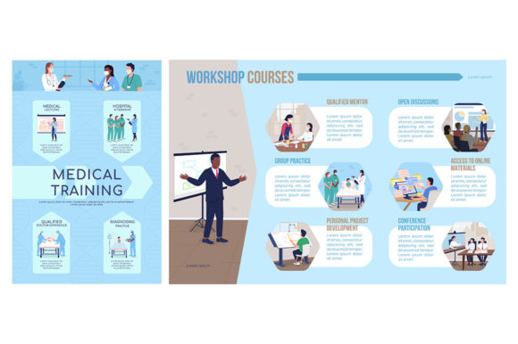 Training Courses Vector Infographic Set: Strategic Visual Assets for Professional Education